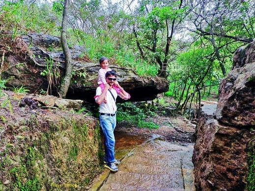 Me with baby at Garden of Caves