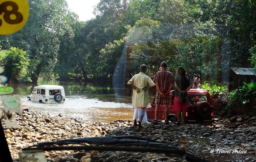 Dudhsagar Waterfalls in Goa - river crossing