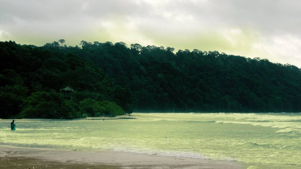 Fisherman in the backwater of Radhanagar Beach in Havelock Island