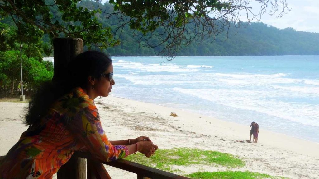 View from Radhanagar Beach watchtower