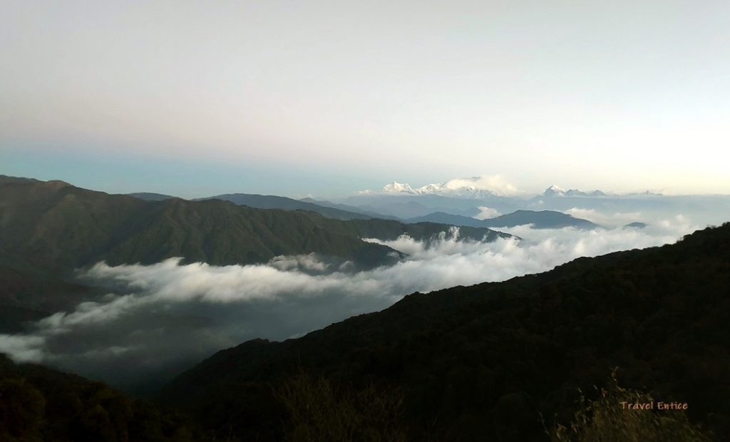 The Sleeping Buddha from Tumling - during Sandakphu Trek