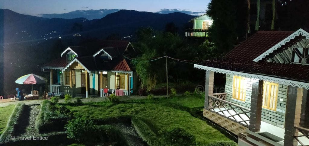 Sinkawli Homestay - the evening view from rooftop