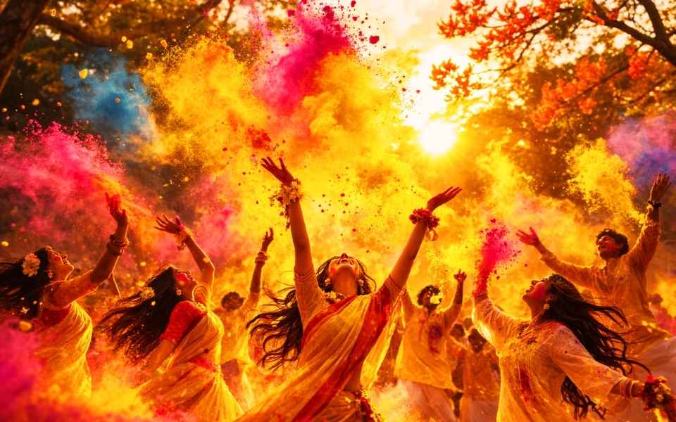 7 Best Places to Celebrate Holi : the Most Colourful Celebrations — From Tradition to Celebration 4 Shantiniketan - One of the Best Places to Celebrate Holi