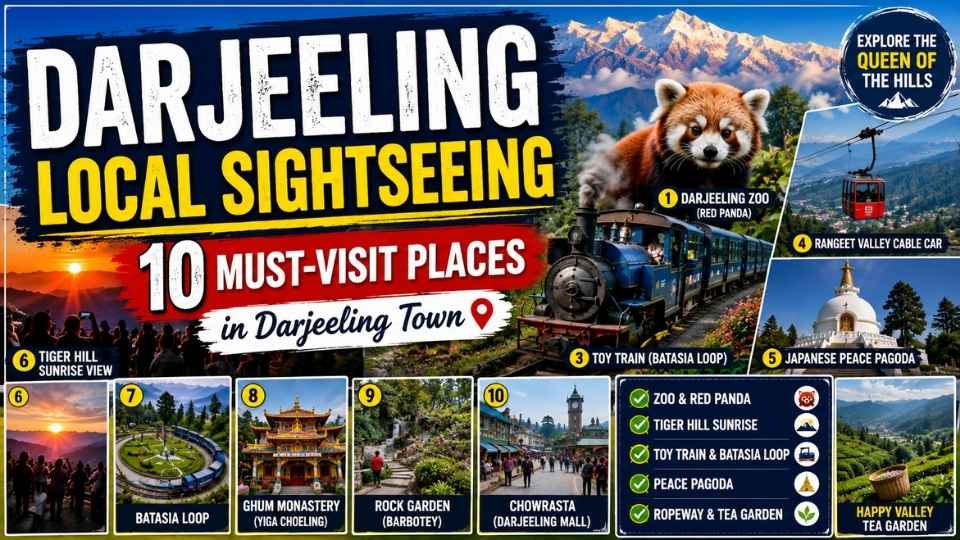 You are currently viewing Darjeeling Sightseeing (Local): 10 Best Places to Visit in Darjeeling Town (2026 Guide)