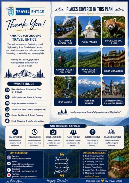 Darjeeling Local Sightseeing Trip Planner PDF (2–3 Days)