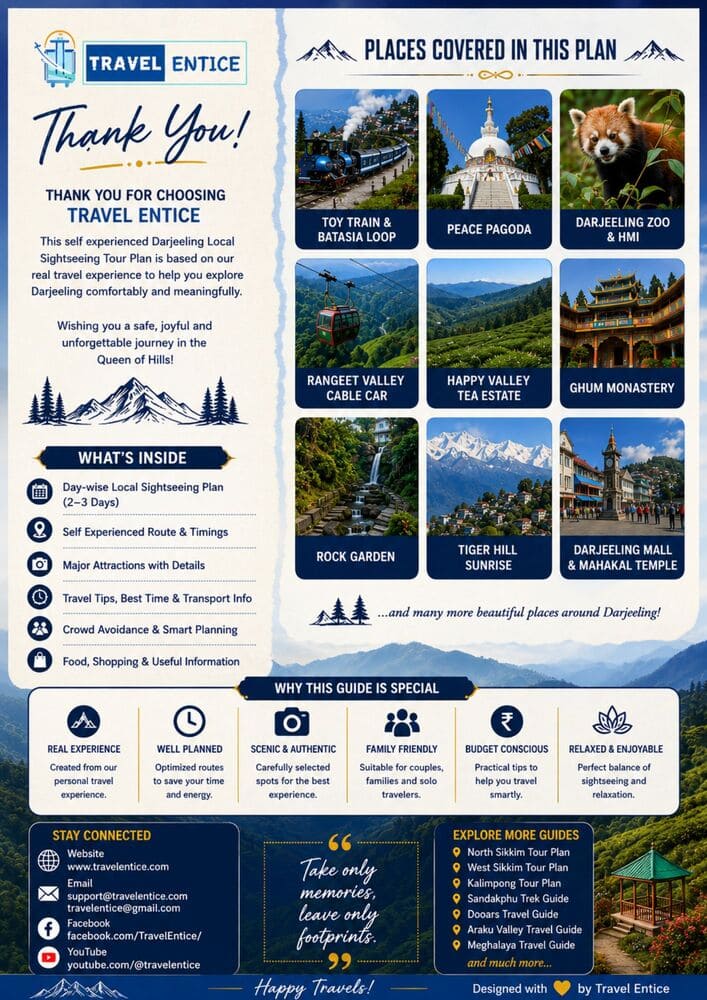 Darjeeling Local Sightseeing Trip Planner PDF (2–3 Days) 3 Darjeeling Local Sightseeing Trip Planner - Back Cover