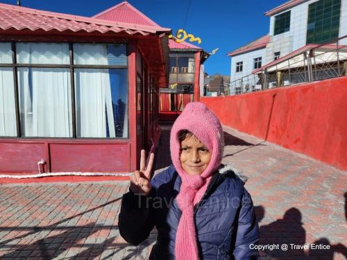 A 7 years old kid reached the top of Nathula Pass